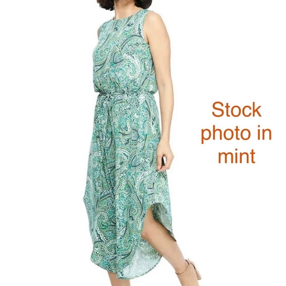 London Times Mint Green Paisley Sleeveless Jumpsuit